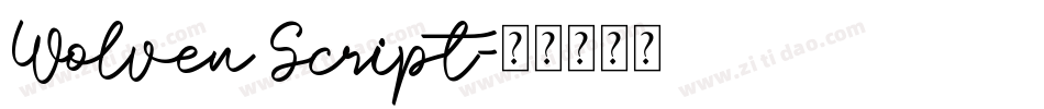 Wolven Script字体转换